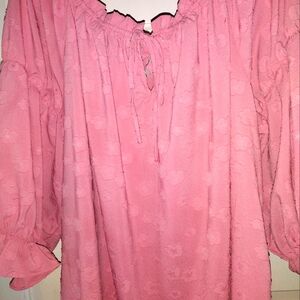 Puffy Sleeved Plus Size Dress Shirt Size 22